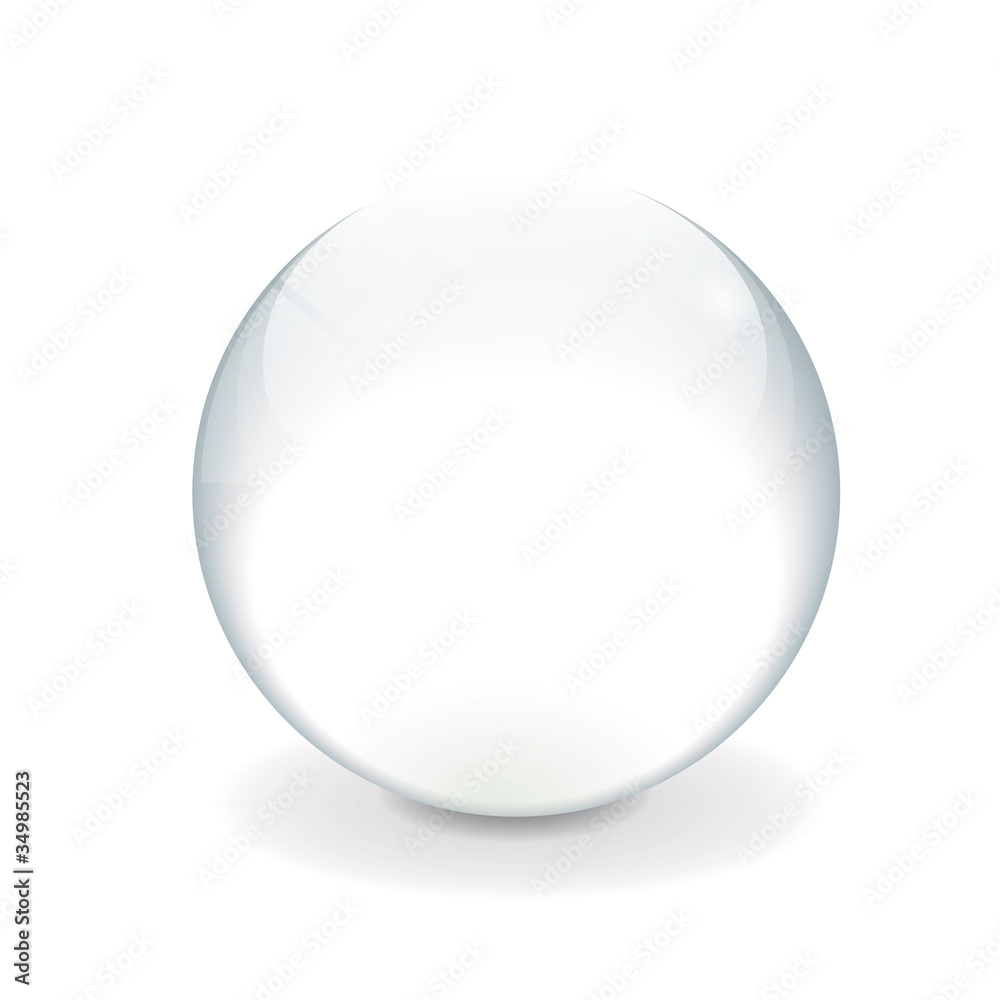 White vector crystal ball White vector crystal ball