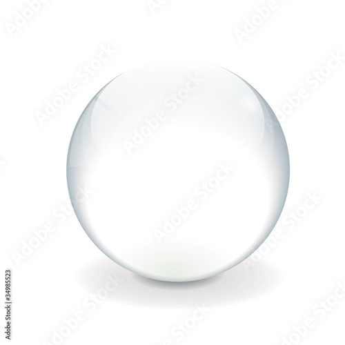 White vector crystal ball