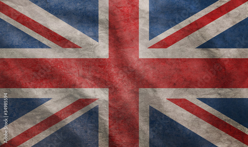 Grunge rugged UK flag #34985594