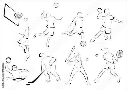 Stylized sportsmen - games