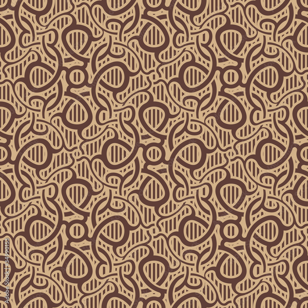 Fototapeta premium Brown seamless wallpaper pattern