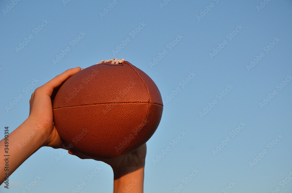 Receiver Catching an American Football Pass Receiver Catching an American Football Pass