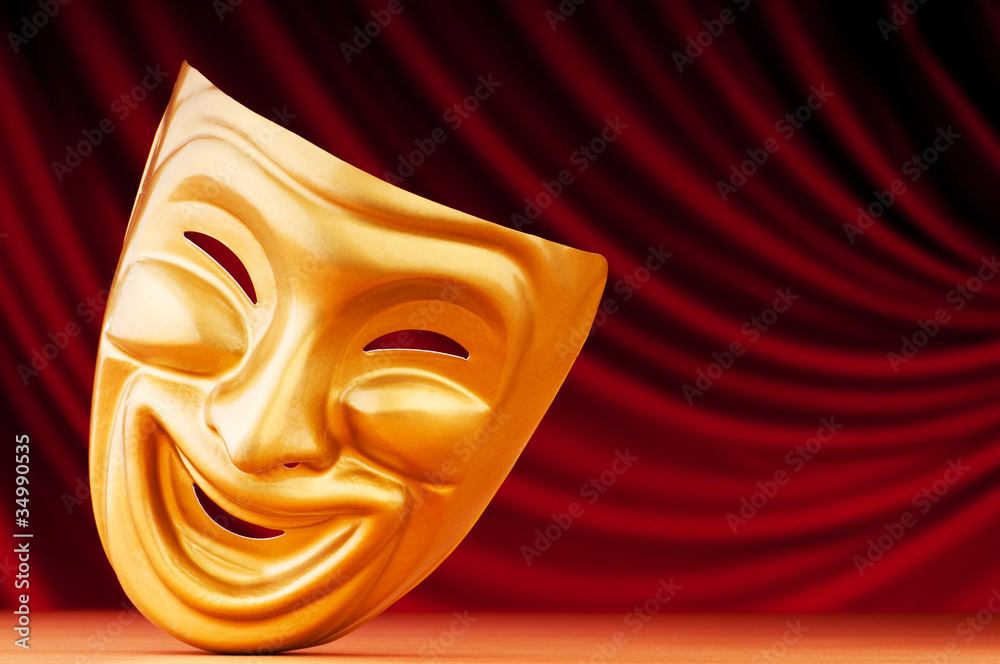 Masks with the theatre concept Masks with the theatre concept