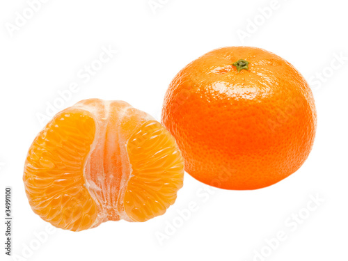 Mandarin isolated on white background