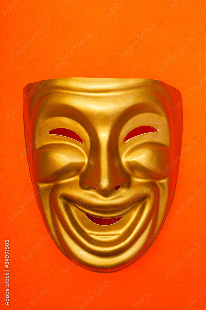 Masks with the theatre concept Masks with the theatre concept