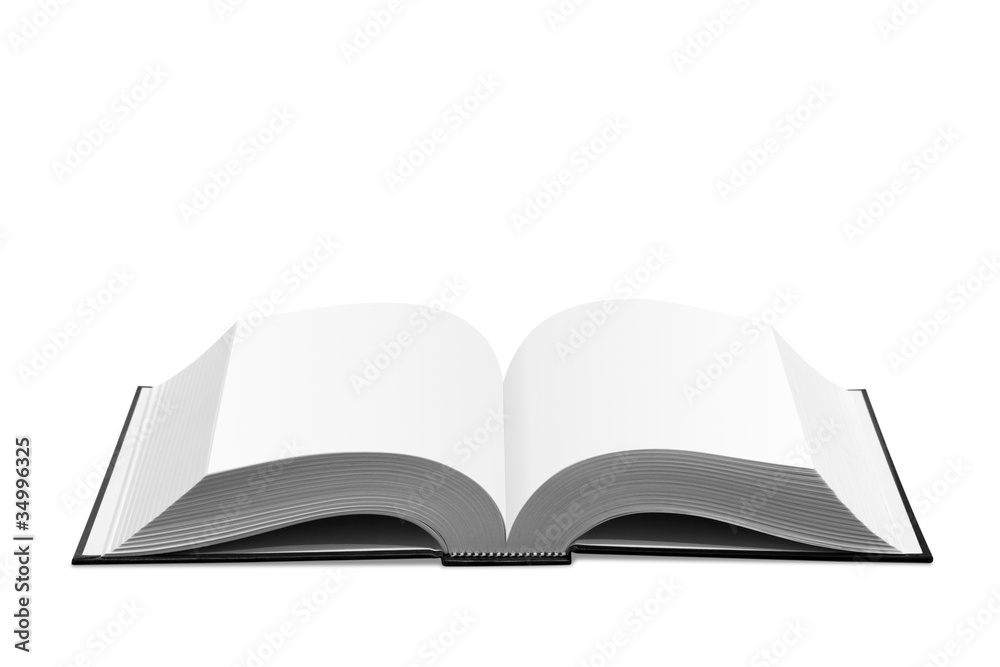 Open white book isolated Open white book isolated