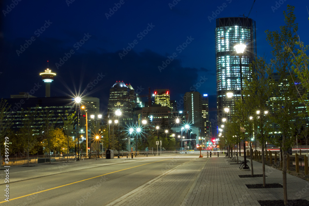 Calgary at night, Canada