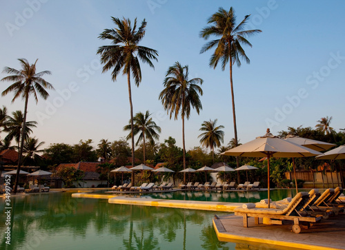 Swimming pool on the beach in Thailand