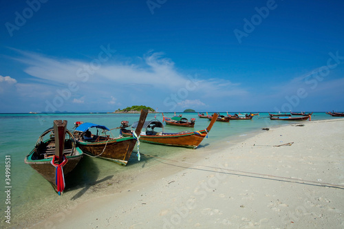 Boats on the sea in Southern of Thailand © witthaya