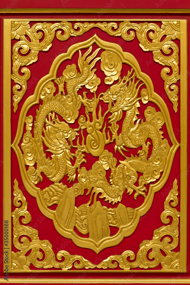Chinese dragon image in chinese temple Thailand Chinese dragon image in chinese temple Thailand