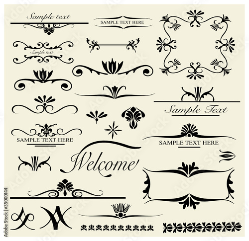 calligraphic design elements