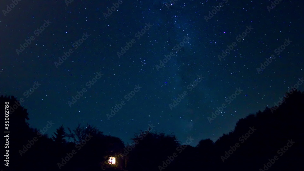 Time lapse of stars moving across sky. Time lapse of stars moving across sky.