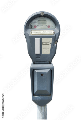 Parking meter, isolated