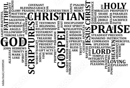 Christian Word Collage
