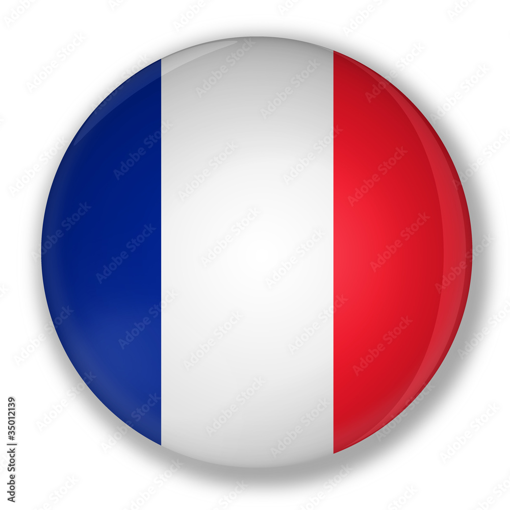 Badge with flag of france