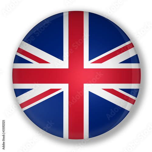 Badge with flag of United Kingdom of Great Britain