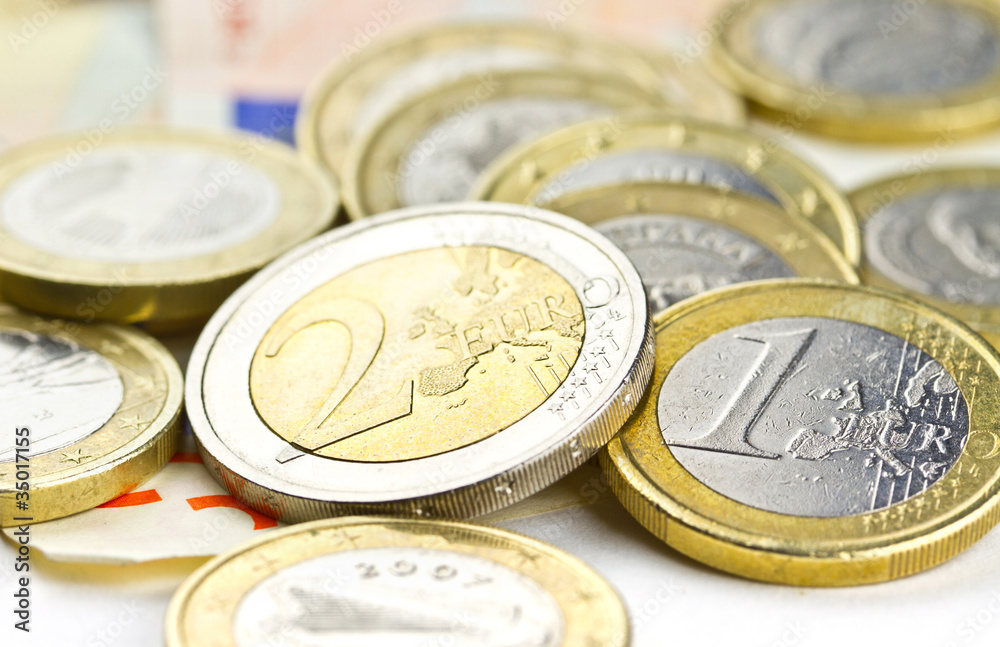 Euro coins composition