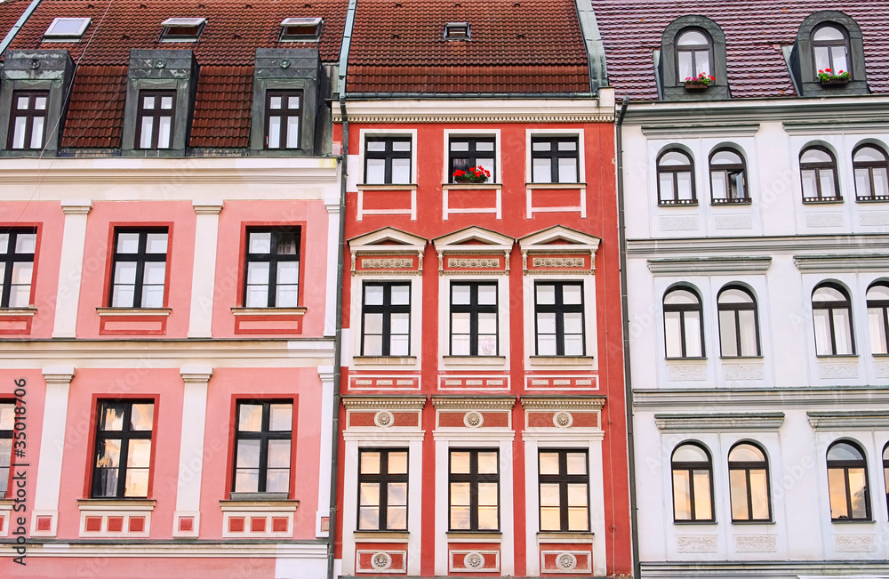 Fototapeta premium Liberec Hausfassaden - Liberec facade 01