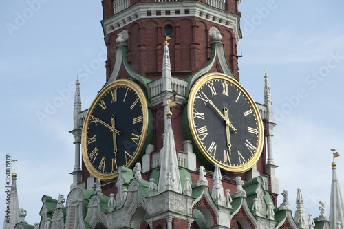 Clock on Kremlin in Moscow photo