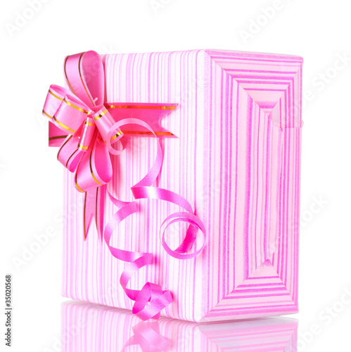 Beautiful  pink gift isolated on white © Africa Studio