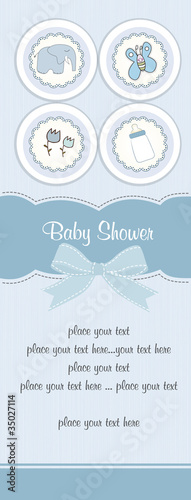 baby boy announcement card