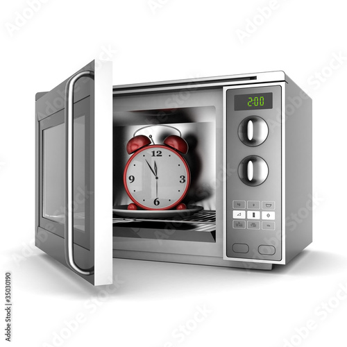 Image of the microwave oven on a white background