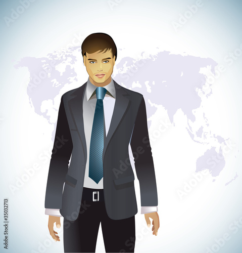 Man Wearing Elegant Suit