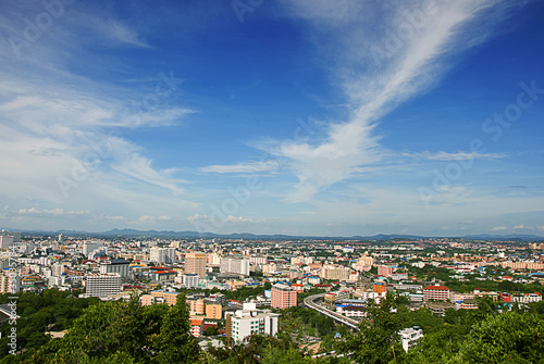 The Bird eye view of pattaya city, Thailand