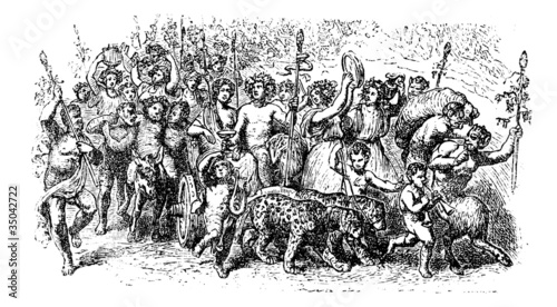 Bacchanalia, a wild and mystic festivals of the Greco-Roman god