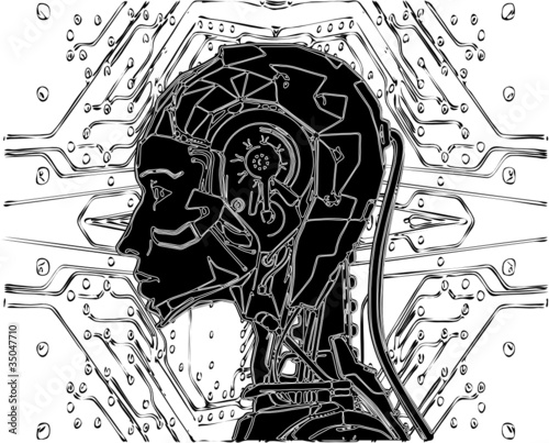Android Reveals Internal Technology Electrical Circuit Vector 13