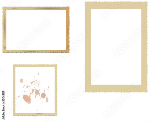 vintage photo frame set, vector