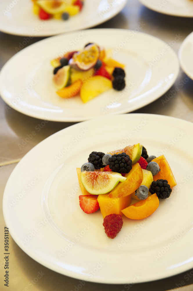 Plate of appetizing fruit salad Plate of appetizing fruit salad