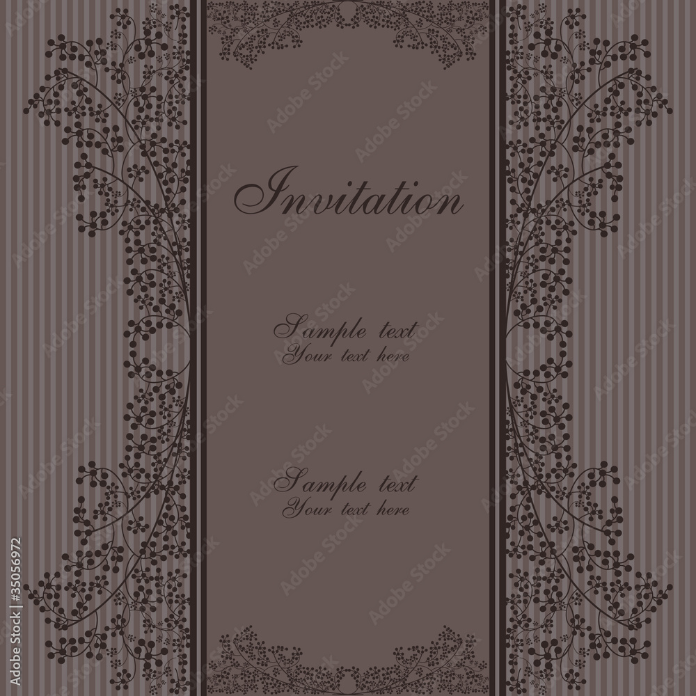 elegant floral invitation elegant floral invitation