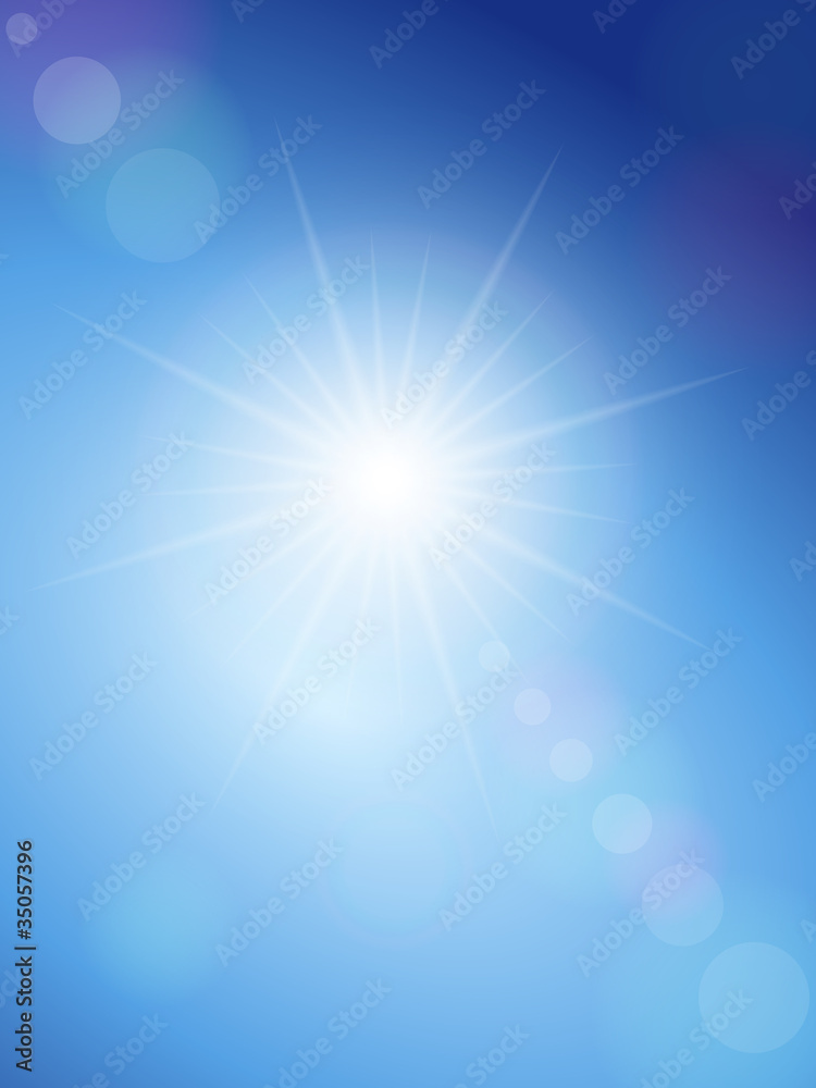 sunspot and blue sky