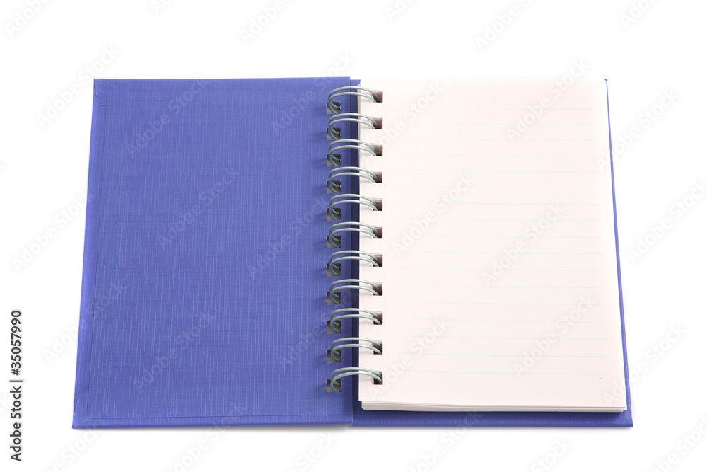 blue notebook isolated in white background blue notebook isolated in white background