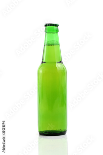 Beer bottle isolated in white background