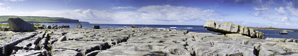 Doolin's Bay, The Burren. Panorama