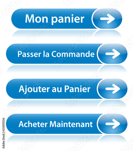 Boutons Web E-COMMERCE (e-shopping ajouter au panier commander)