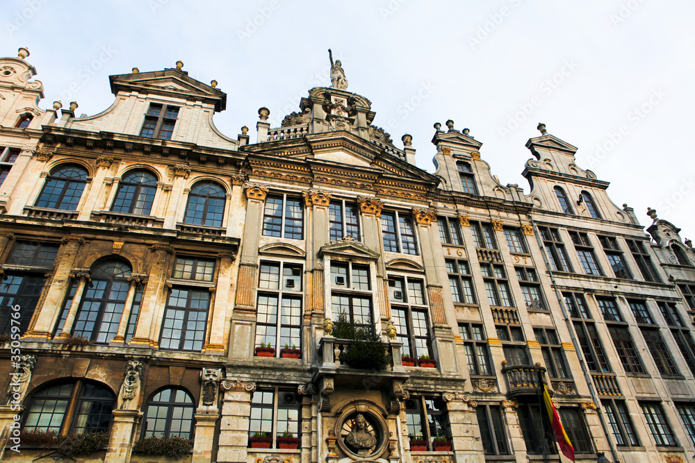 Old houses on the Grand Place in Brussels