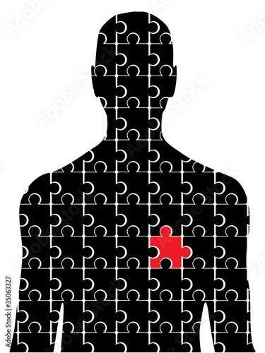 puzzle man vector