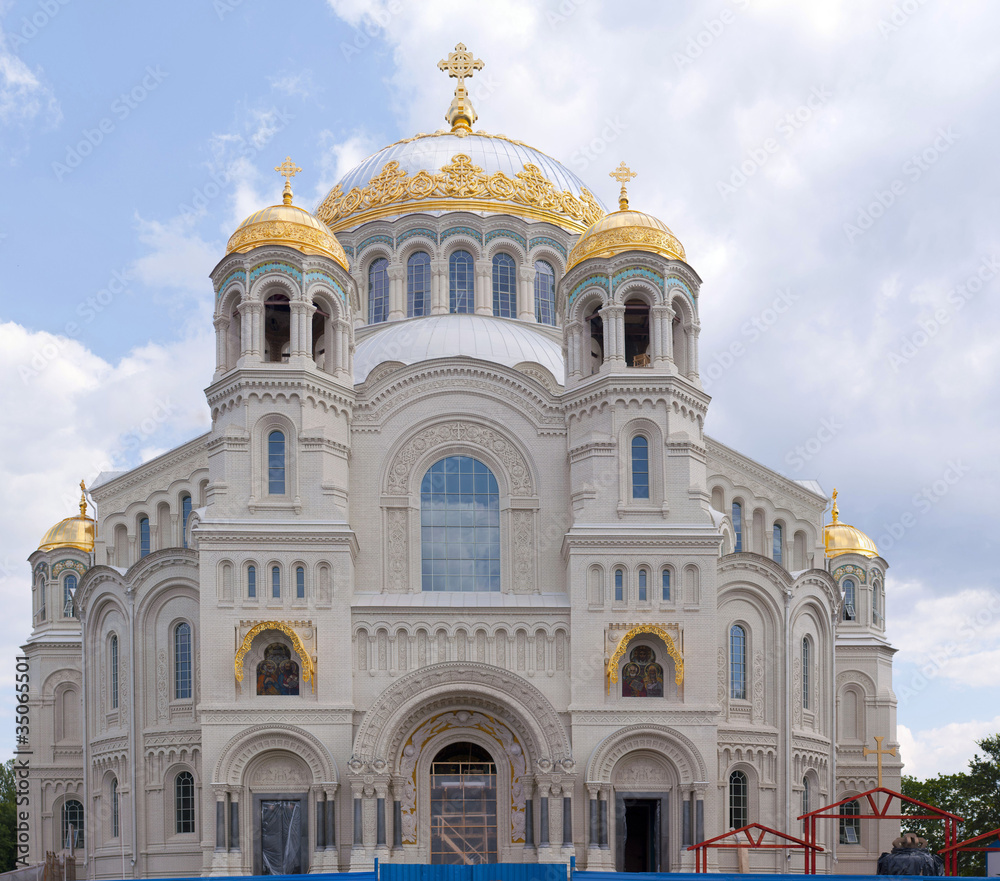 Naval cathedral in Kronshtadt, Russia