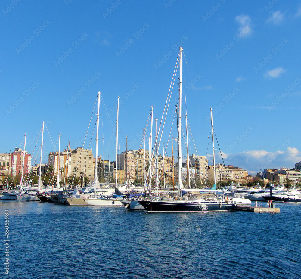 port and yachts in 