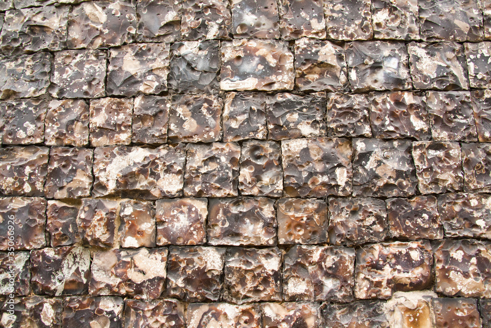 Knapped Flint Wall 8940