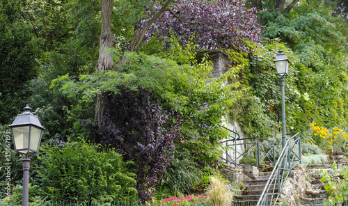 Billede på lærred jardin butte Montmartre