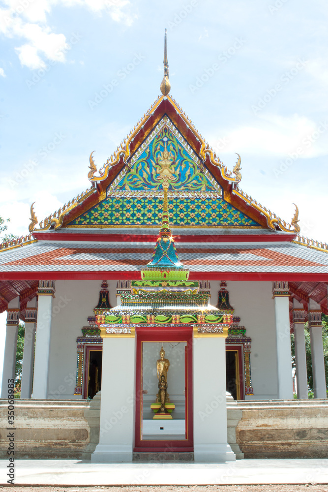 Phra ya mai temple's church at Ratchaburi ,Thailand