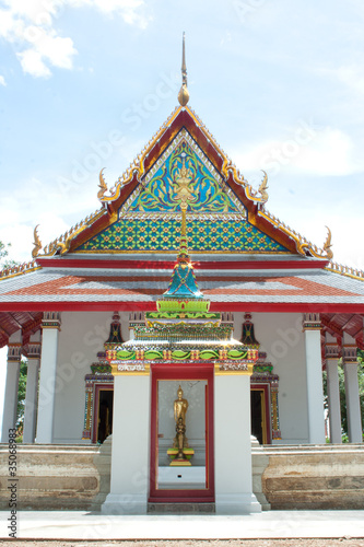 Phra ya mai temple's church at Ratchaburi ,Thailand