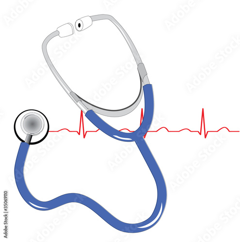 heart beat and stethescope