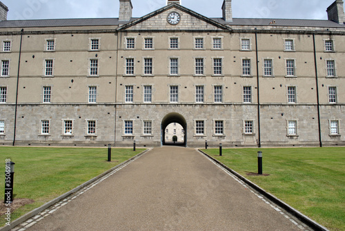 Canvas Print entrance to collins barracks historical site in dublin ireland