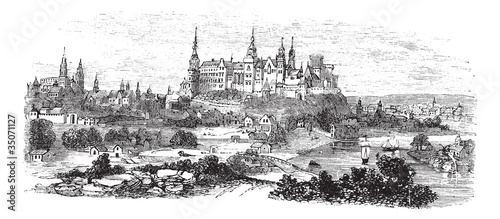 Wawel Castle or Royal Castle in Krakow, Poland, during the 1890s #35071127
