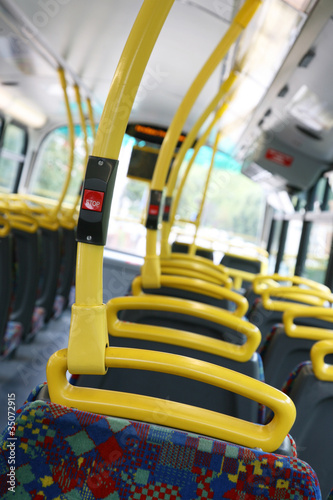 Interior of London City Bus